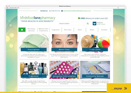 Birdsfoot Lane Pharmacy website