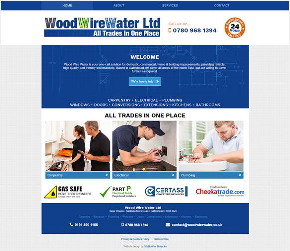 Wood Wire Water Brochure Website