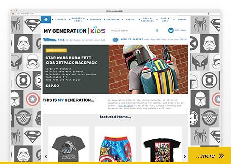 My Generation Kids eCommerce website